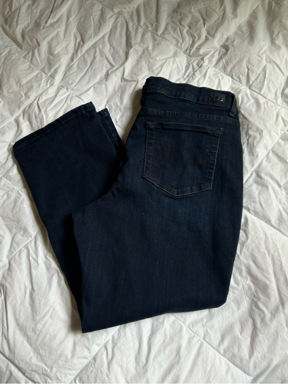 Lee Navy Blue Straight Leg Jeans